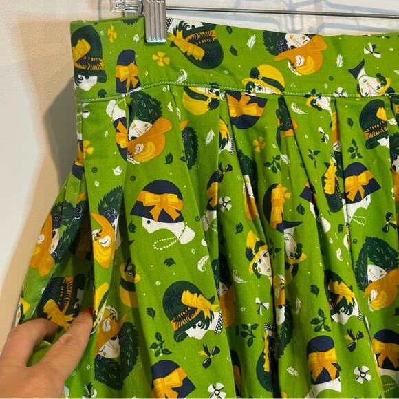 Banned Apparel Dancing Days Green 20s Flapper Ladies Full Retro Skirt 2XL - Picture 4 of 10